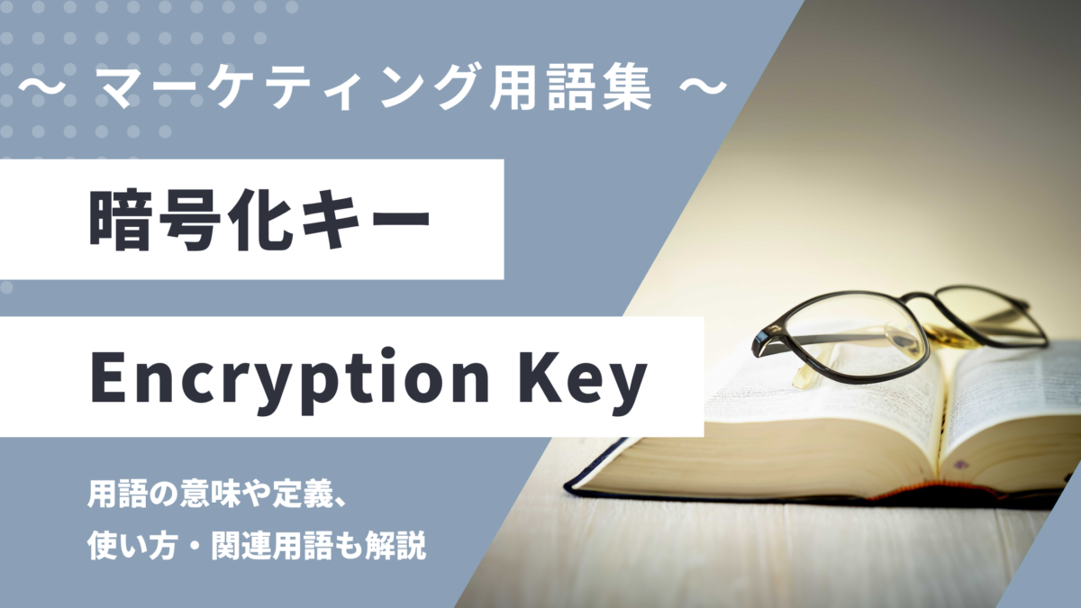 暗号化キー - Encryption Keyの意味や定義・使い方・関連用語を解説
